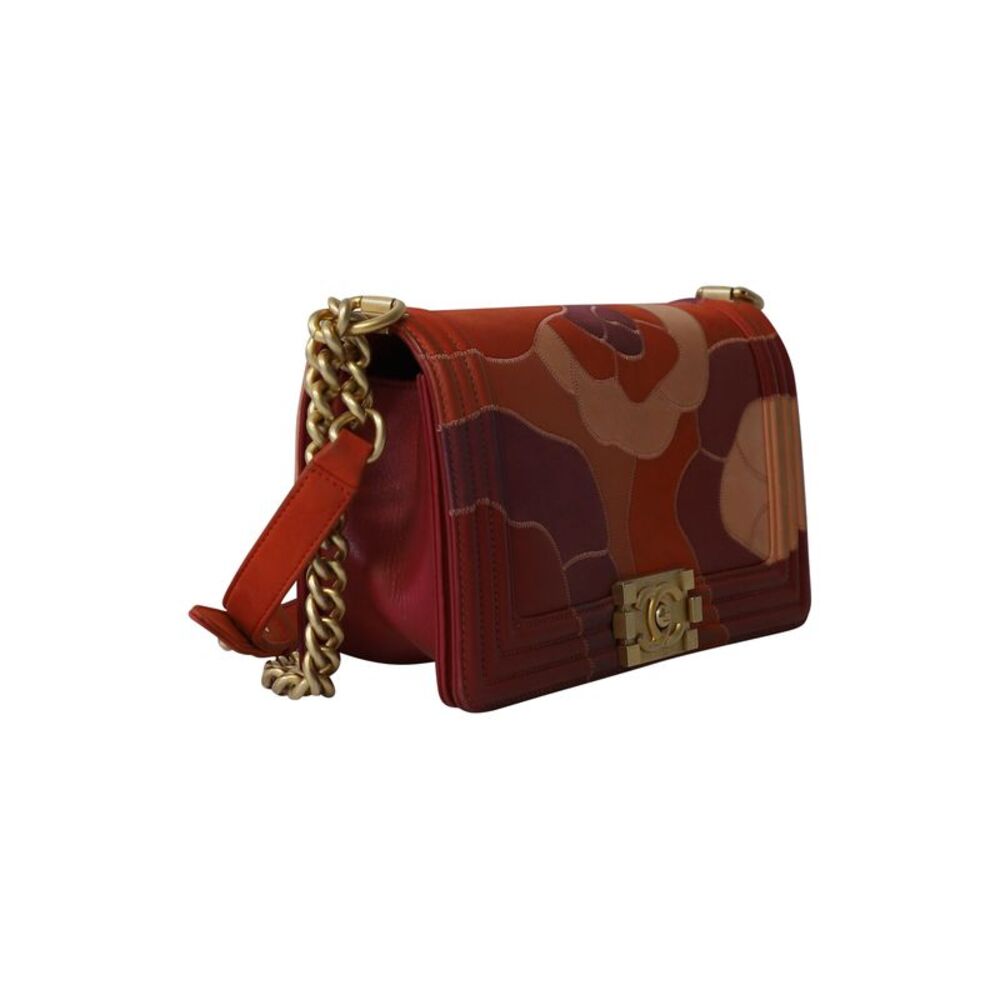 Chanel Limited Edition Patchwork Camelia Boy Bag in Multicolor Lambskin Leather - Picture 2 of 12